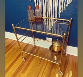 Brass / Glass Bar Cart
