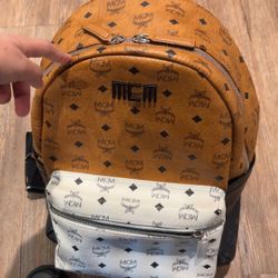 Genuine MCM Name Brand Real Leather Back Pack 
