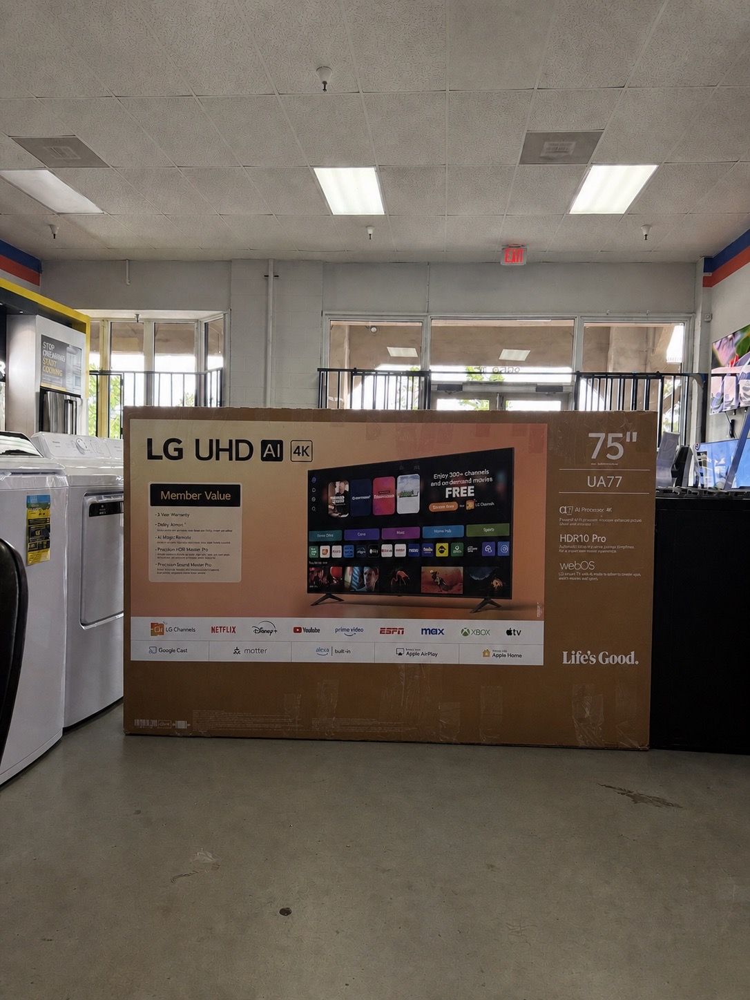 75 Inch LG UA7700 4K HDR Smart TV