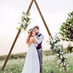 Triángulo De Madera Decorador Puede Ser Tu Árbol Navideño New $40