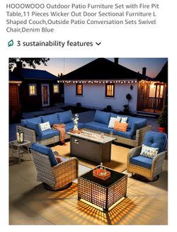 11 piece outdoor wicker set