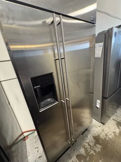 GE Monogram Stainless Steel Side-by-Side Refrigerator