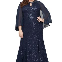 ✨ Elegant Navy Evening Gown – Perfect for Formal Events! ✨