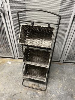 Storage Basket Stand Wicker