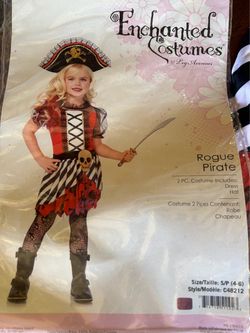 Little girls pirate costume size small 4-6