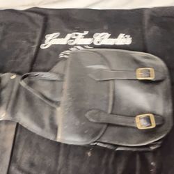 Vintage leather saddlebags