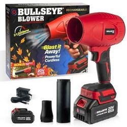 Bullseye Blower Rechargeable Cordless Leaf Dust Air Blaster 21,000 RPM