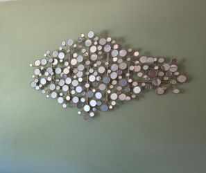 Metal Wall Art with Round Mirrors