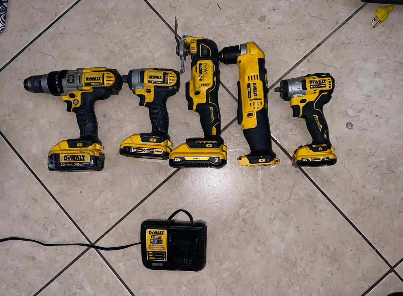 Dewalt Tools Combo Drill Multitool Impact Angle Drill