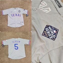Corey Seager Texas Rangers World Series Jersey 