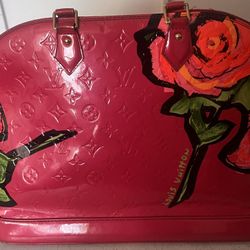 Louis Vuitton Alma GM Stephen Sprouse Pink Graffiti Roses Limited Edition