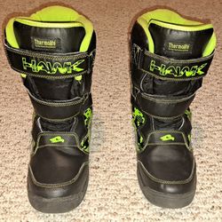 Winter Snow Boots BOYS Size 6 Tony Hawk ThermoLite Black/Green