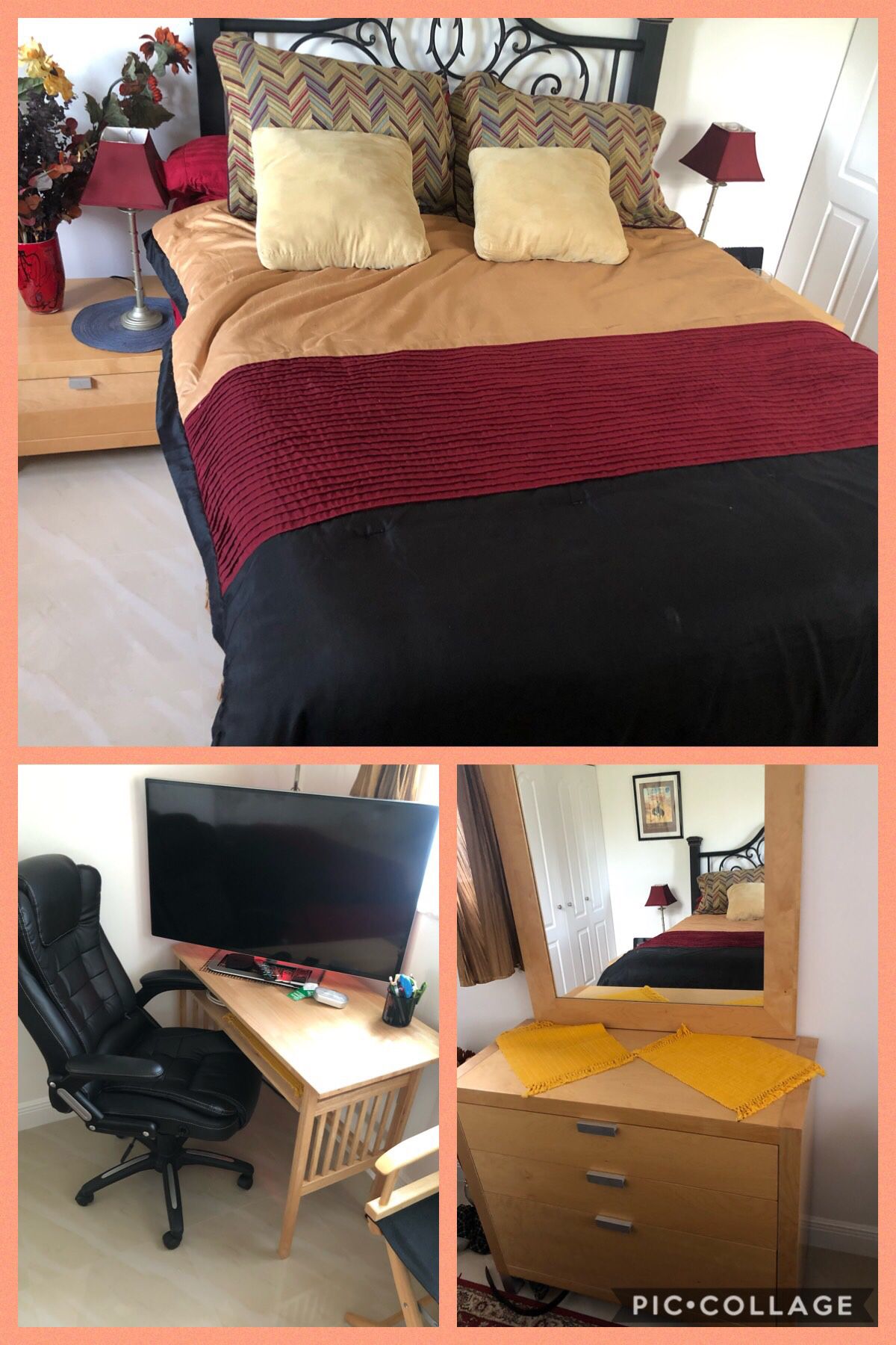 #15 Full Size Bed Set w/Desk & Chair All for $800