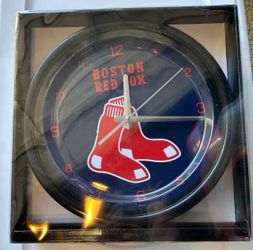 MLB Boston Red Sox Nation 12" Round Boston Red Sox Wall Clock