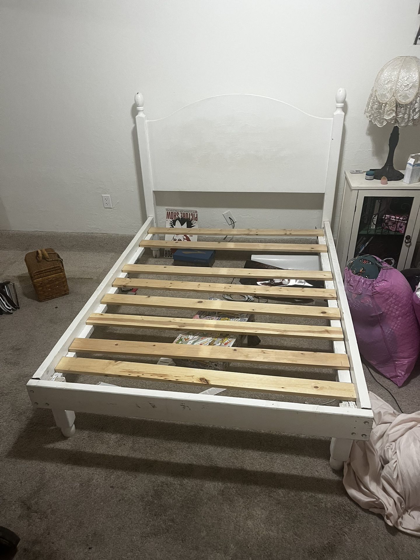 Full Size White Bed Frame