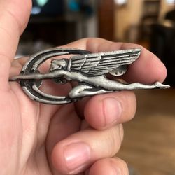 mercury brooch  art deco winged women