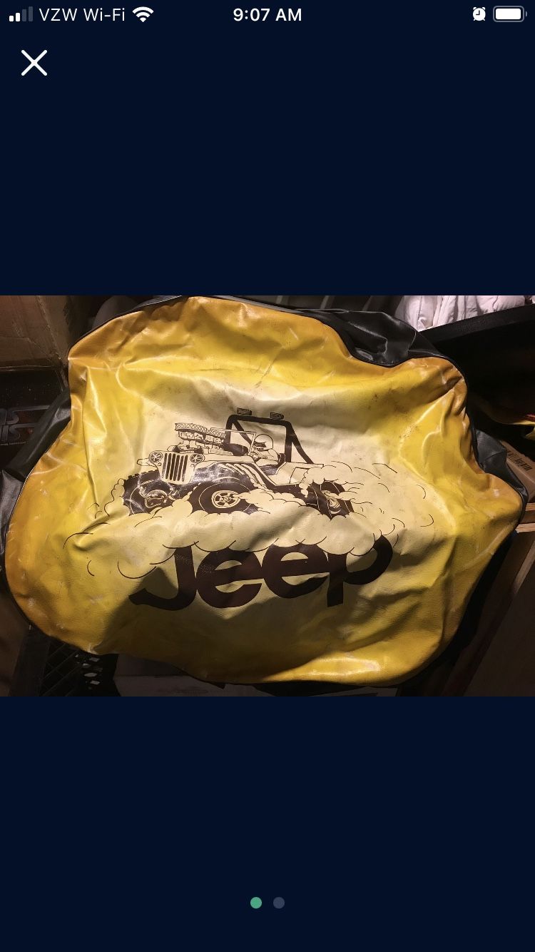 Vintage jeep tire cover