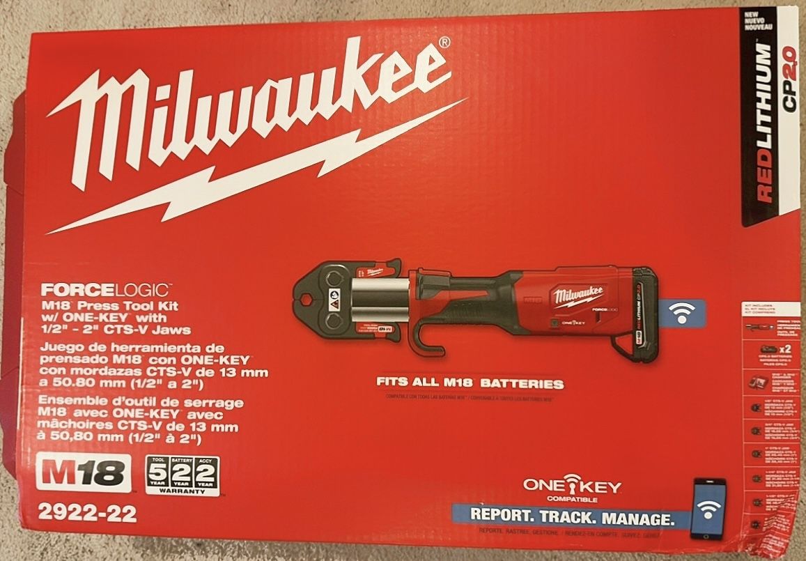 Milwaukee 2922-22 M18 Force Logic Press Tool KIT