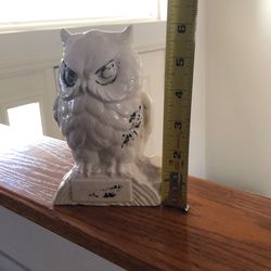 Vintage Ceramic “Be Wise Save” Owl Coin Bank