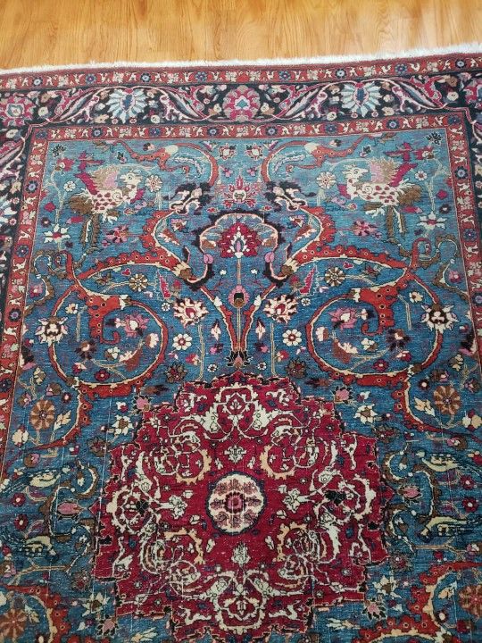 Antique Mashad Carpet From Iran