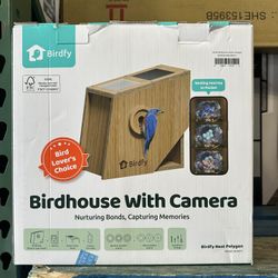 Birdfy Smart Bird House with Solar Powered AI Camera Brand New In Box 