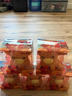 Highland Cow Plush Toy – Lot of 6