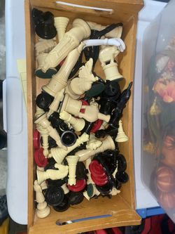 Chess And Checker Pieces 