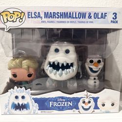 Disney Frozen Funko Elsa, Marshmallow & Olaf 3-Pack