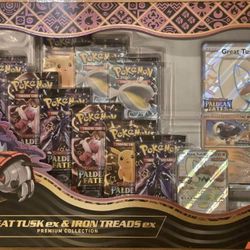 Paldean fates Great Tusk/Iron Treads ex premium collection box