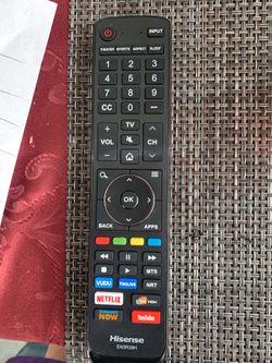 Hisense remote control