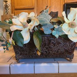 Faux silk plant arrangement. Older piece