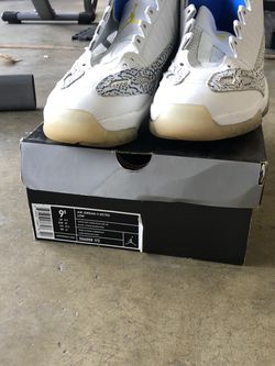 Nike Air Jordan 11 XI Retro Low IE Size 9.5 White Zest Argon Blue OG 306008-172