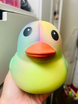Jumbo rainbow duck squishy from target