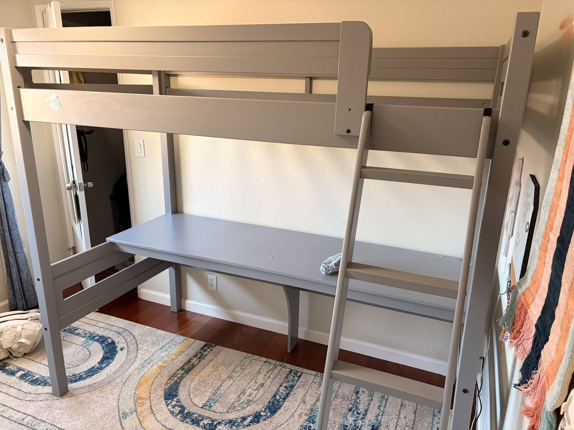 Overhead full Bed With Desk Combo