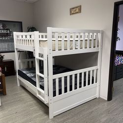 Full/Full Size Bunk Bed (solid Wood)