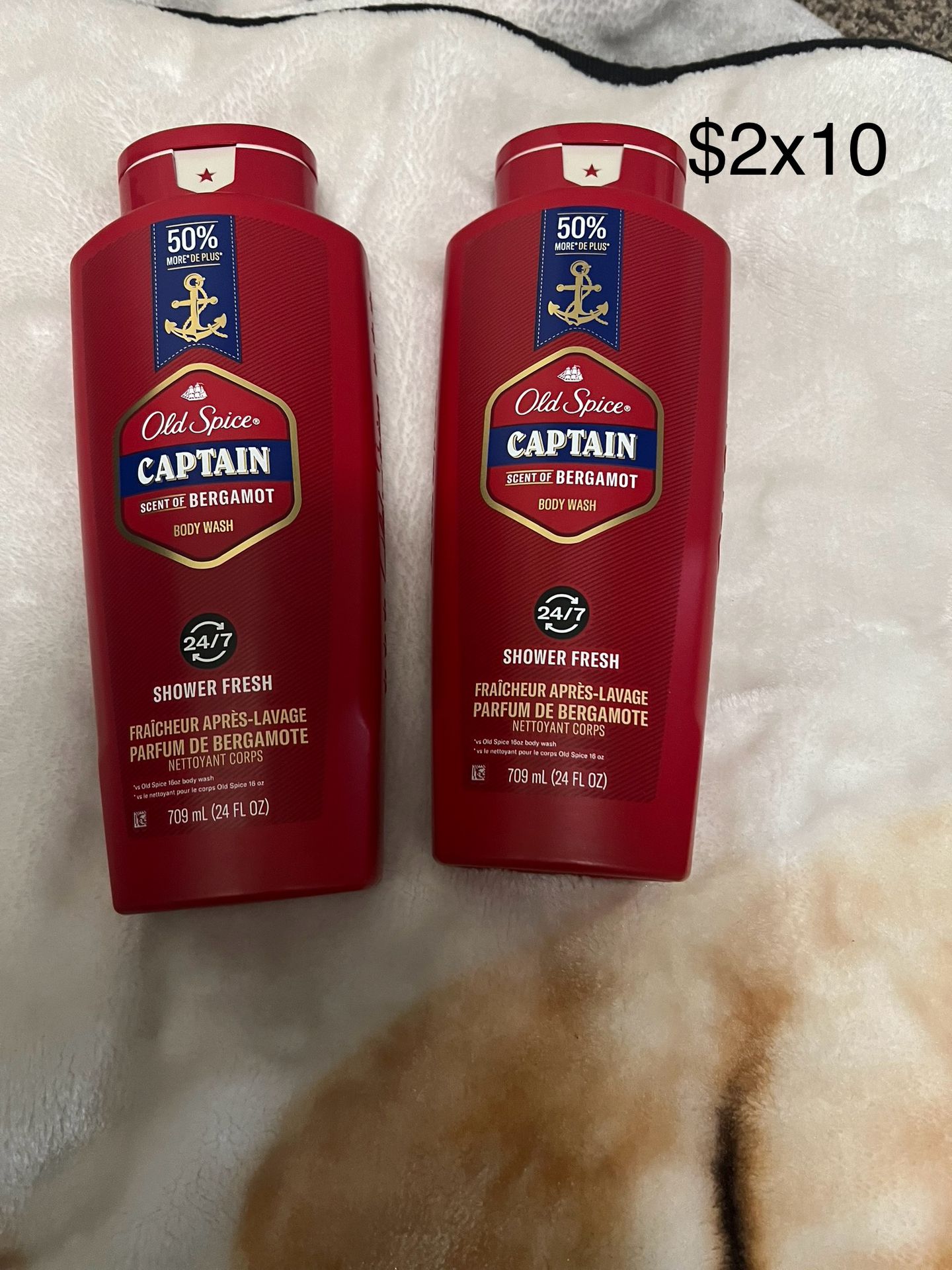 Old Spice Captain Scent of Bergamot body wash