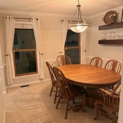 Solid Wood Dining Table And Chairs Set 