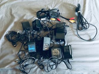 Power supply power cords AV cords Lot all works  No tears in cords