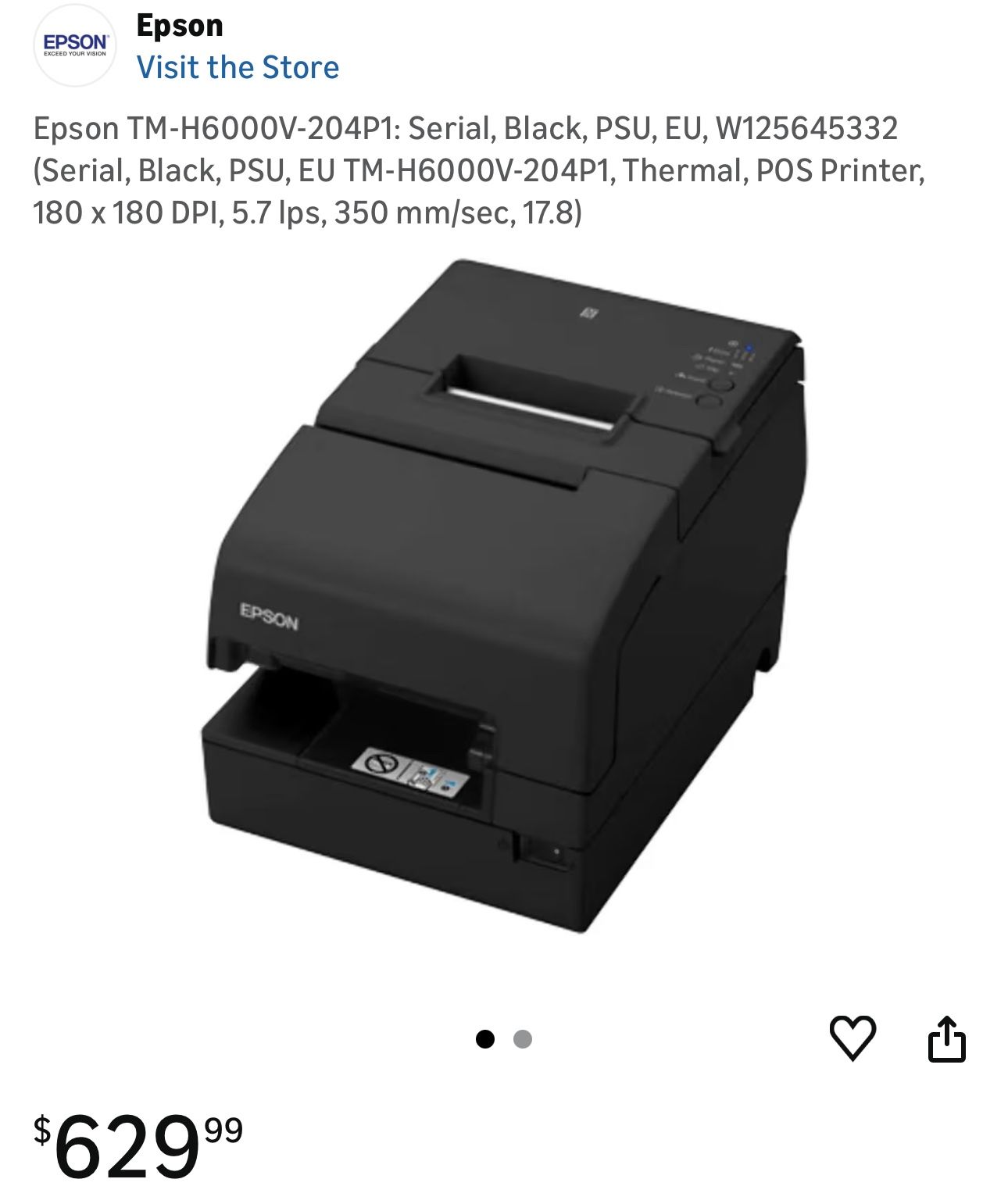Epson TM H6000V POS Printer