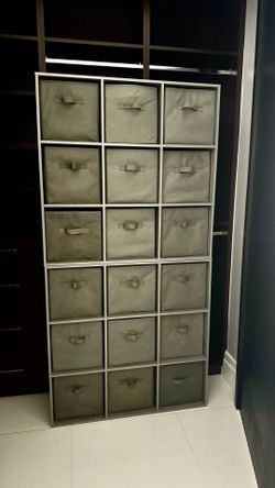 2 pcs Storage with 18 collapsible bins