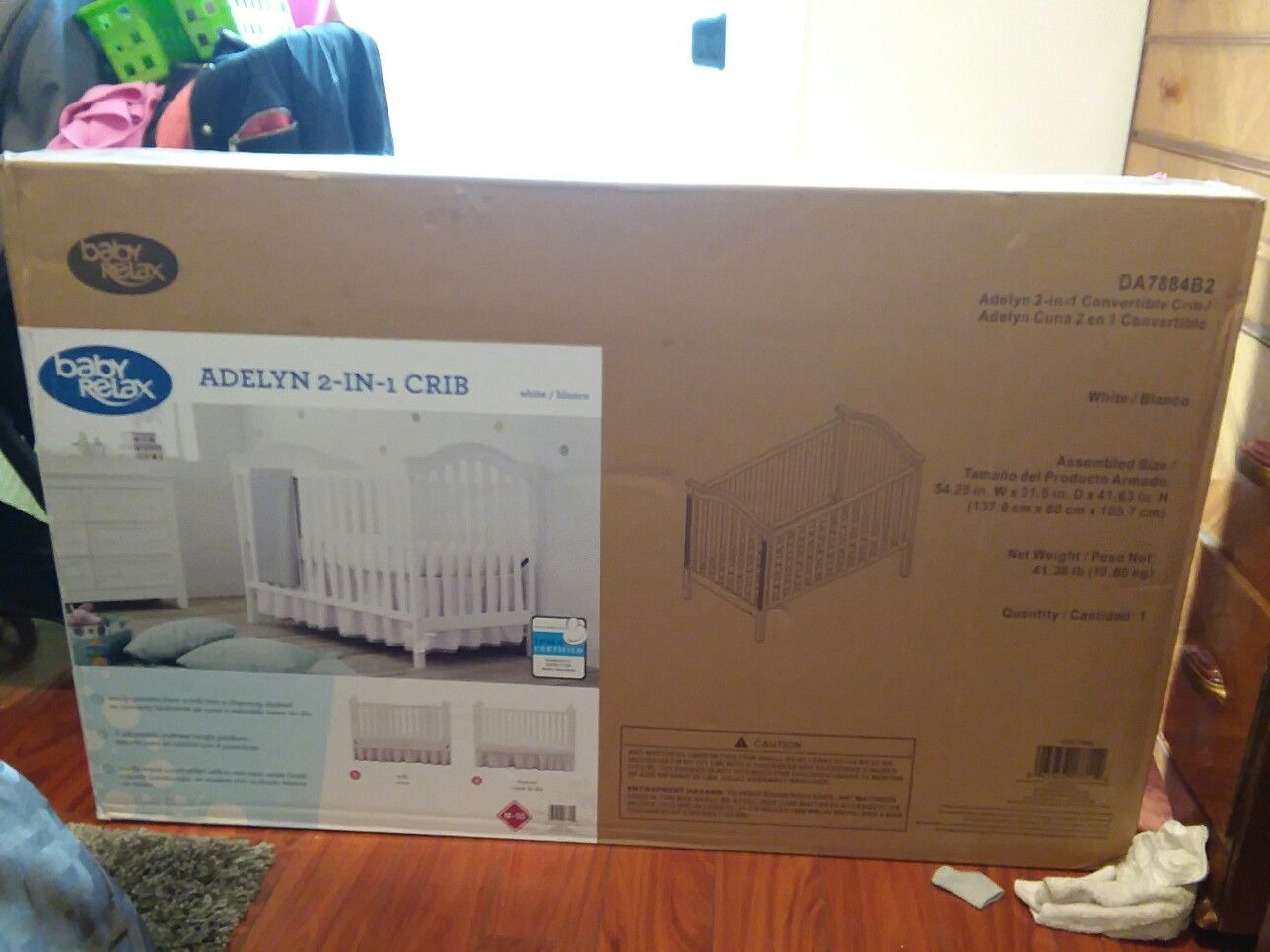 Baby relax Adelyn 2-in-1 convertible crib and mattress