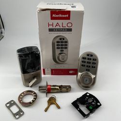 Kwikset HALO Satin Nickel Keypad Electronic Single-Cylinder Smart Lock Deadbolt