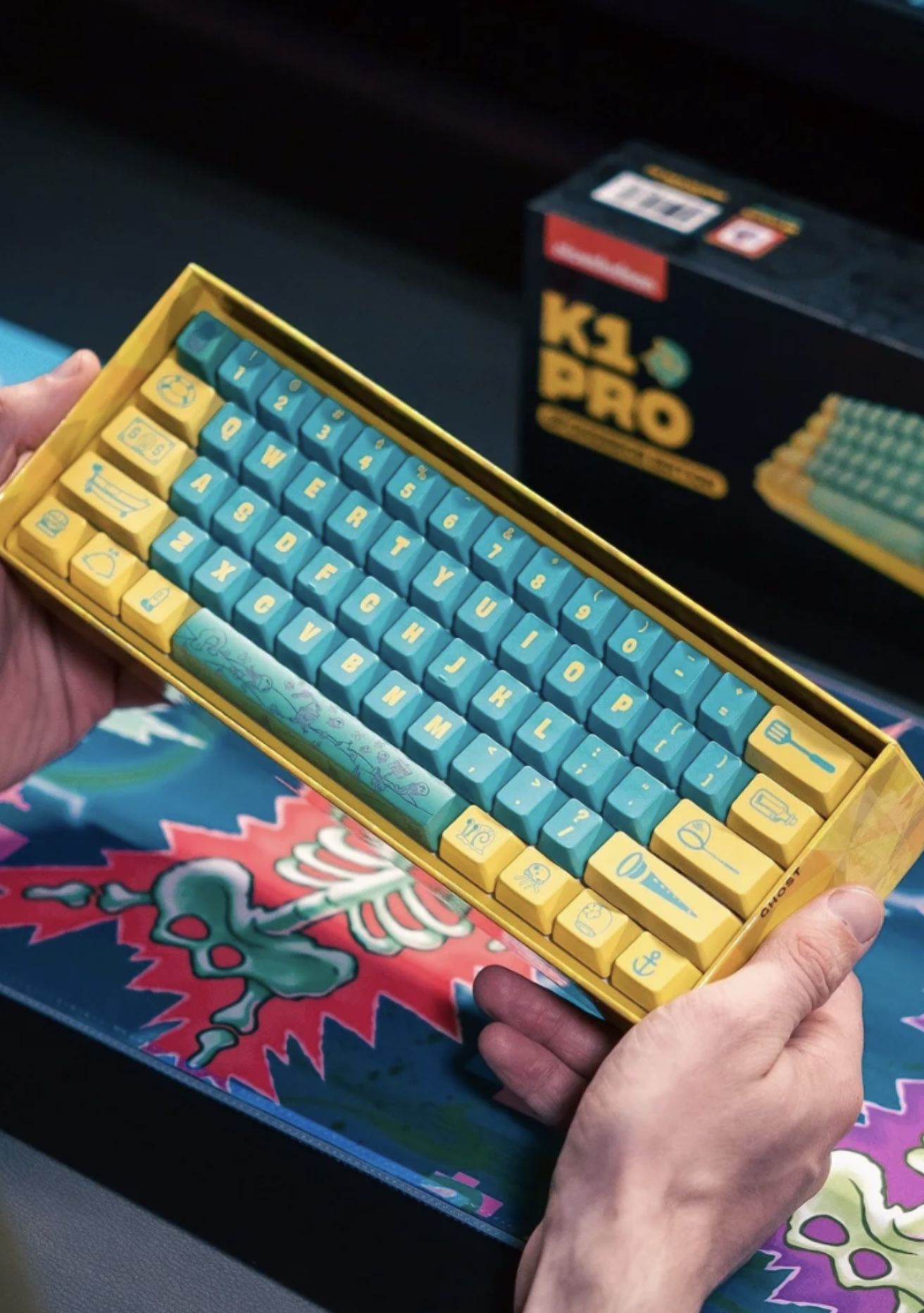 K1 Pro SpongeBob Edition gaming keyboard