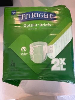 New FitRight Adult Briefs 2XL – 3 Packs