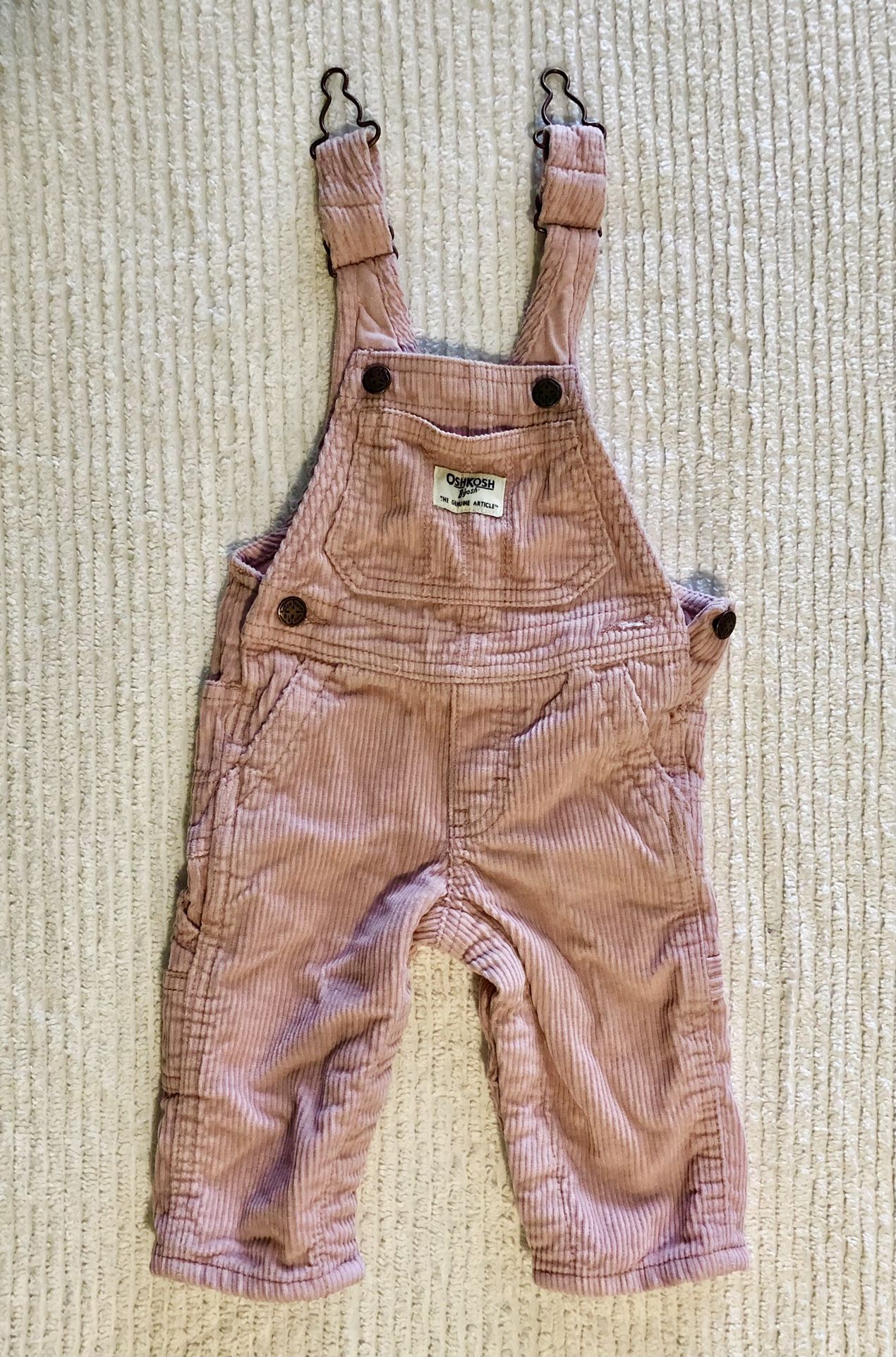 Oshkosh B’gosh Pink Corduroy Overalls-6 months