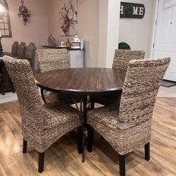 Vintage Wooden Table Plus Chairs