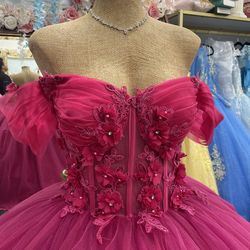 New Fuschia Quinceañera Gown 🩷🌸💅