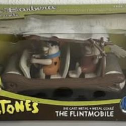 The Flintstones Flintmobile and Figures 1/18 Scale in original box Ertl  Hanna Barbera