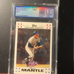 Mickey Mantle Topps Opening Day Gold Card-Graded