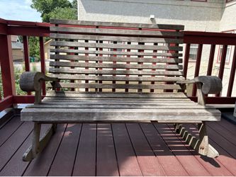 Wooden outdoor rocker